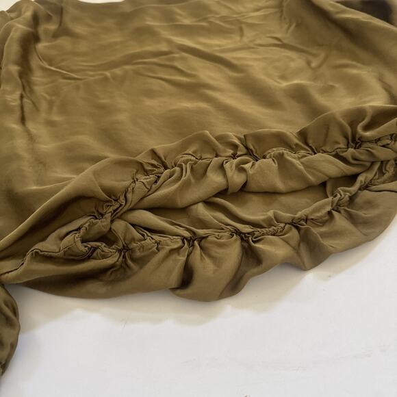 Anthropologie Shirt Blouse Green Satiny Type Fabric‎ Size Small - Picture 3 of 10